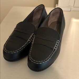 Rockport Works Women’s Black Steel-Toe Leather Penny Loafers / Size 8 / NWOT
